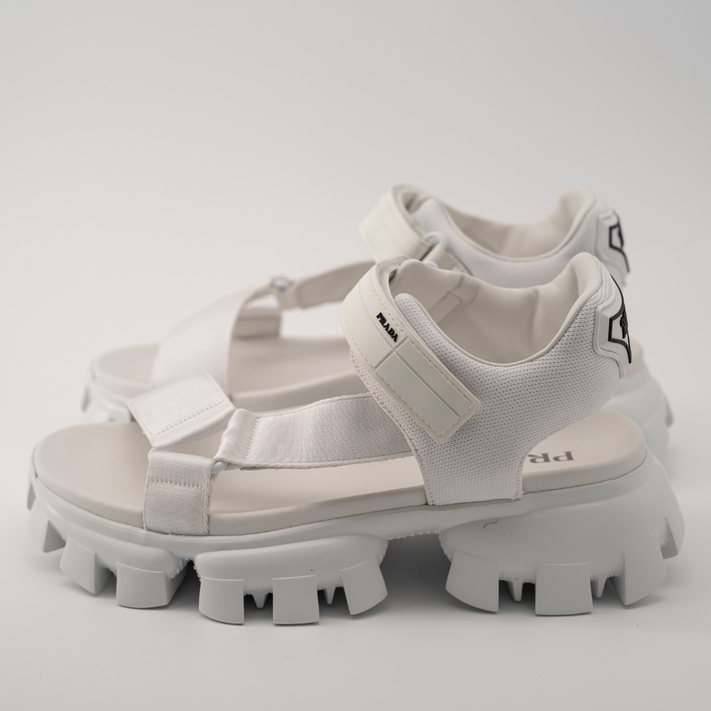 size 8 / 9us Prada Cloudbust Thunder Sandal White Re-Nylon - Picture 4 of 14